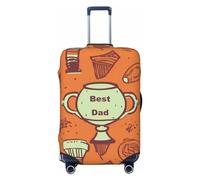 NONHAI Copertura per bagagli da viaggio, protezione per valigia Best Dad Trophy, elastica, lavabile, elasticizzata, antigraffio, adatta per bagagli da 45-81 cm, Nero , M