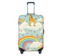 NONHAI Copertura per bagagli da viaggio Protezione per valigia Cartoon giraffa arcobaleno nuvole elastica lavabile elasticizzata protezione antigraffio valigia da viaggio copertura adatta per bagagli