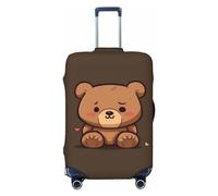 NONHAI Copertura per bagagli da viaggio Protezione per valigia Cartoon marrone carino orso elastico lavabile elasticizzato protezione per valigia da viaggio antigraffio copertura per valigia da