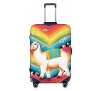 NONHAI Copertura per bagagli da viaggio, protezione per valigia, color cammello e arcobaleno, elastica, lavabile, elastica, antigraffio, adatta per bagagli da 45-81 cm, Nero , x-large
