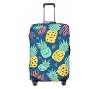 NONHAI Copertura per bagagli da viaggio Protezione per valigia con motivo ananas carino elastico lavabile elasticizzato protezione antigraffio valigia da viaggio copertura adatta per bagagli da 45-81