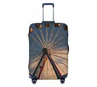 NONHAI Copertura per bagagli da viaggio, protezione per valigia con ruota panoramica, elastica, lavabile, elasticizzata, antigraffio, adatta per bagagli da 45-81 cm, Nero , L
