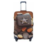 NONHAI Copertura per bagagli da viaggio, protezione per valigia, elastica, lavabile, antigraffio, adatta per bagagli da 45-81 cm, nero, XL, nero, XL, Nero , x-large