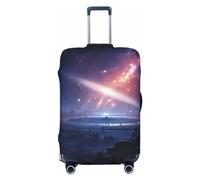 NONHAI Copertura per bagagli da viaggio, protezione per valigia, fantasia spaziale, elastica, lavabile, elastica, antigraffio, adatta per bagagli da 45-81 cm, nero, medio, nero, Nero , M