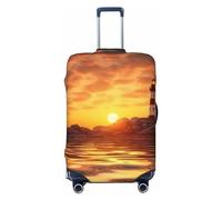 NONHAI Copertura per bagagli da viaggio Protezione per valigia Faro di mare al tramonto elastico lavabile elasticizzato protezione antigraffio valigia da viaggio copertura adatta per bagagli da 45-81