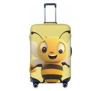 NONHAI Copertura per bagagli da viaggio Protezione per valigia Happy Bee elastica lavabile elasticizzata protezione antigraffio per valigie da viaggio adatta per bagagli da 45-81 cm, Nero , M