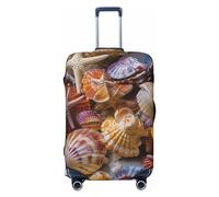 NONHAI Copertura per bagagli da viaggio Protezione per valigia Sea Shell Treasures elastica lavabile elasticizzata protezione antigraffio per valigie da viaggio adatta per bagagli da 45-81 cm, Nero ,