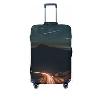 NONHAI Copertura per bagagli da viaggio Protezione per valigia Strada di notte Elastico Lavabile Stretch Valigie Protector Anti-Scratch Travel Valigia Cover Fit 45-81 Pollici Bagagli, Nero , L