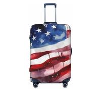 NONHAI Copertura per bagagli da viaggio Protezione per valigie Acquerello bandiera americana Elastico Lavabile Stretch Valigie Protector Anti-Graffio Viaggio Valigia Cover Fit 18-32 Pollici Bagagli,