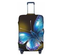 NONHAI Copertura per bagagli da viaggio Protezione per valigie Bella farfalla blu elastica lavabile elasticizzata protezione antigraffio valigia da viaggio copertura adatta per bagagli da 45-81 cm,
