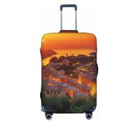 NONHAI Copertura per bagagli da viaggio, protezione per valigie con tramonto italiano, lavabile, elastica, antigraffio, adatta per bagagli da 18 a 32 pollici, Nero , L