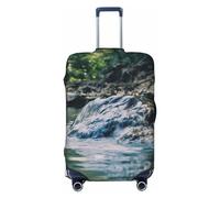 NONHAI Copertura per bagagli da viaggio Protezione per valigie Sates of Water elastica lavabile elasticizzata protezione antigraffio per valigie da viaggio adatta per bagagli da 45-81 cm, Nero ,