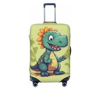NONHAI Copertura per valigie da viaggio con dinosauro dei cartoni animati, elastica, lavabile, elasticizzata, antigraffio, adatta per bagagli da 45-81 cm, Nero , x-large