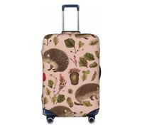 NONHAI Copertura per valigie da viaggio, con stampa riccio, elastica, lavabile, elasticizzata, antigraffio, adatta per bagagli da 45-81 cm, Nero , S