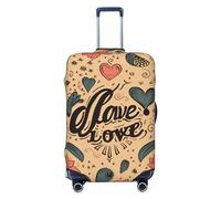 NONHAI Love forever, copertura per bagagli da viaggio, elastica, lavabile, elasticizzata, antigraffio, adatta per bagagli da 45,7 a 81,7 cm, Nero , L