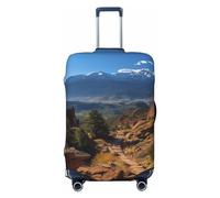 NONHAI Pikes Peak Colorado - Copertura protettiva per valigie da viaggio, lavabile, elastica, antigraffio, adatta per bagagli da 45 a 81 cm, Nero , L