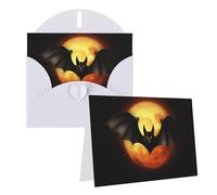 NONHAI Thinking of You - Biglietti con buste, motivo pipistrello di Halloween, biglietti di auguri per tutte le occasioni, compleanno, matrimonio, ringraziamento, incoraggiamento, note