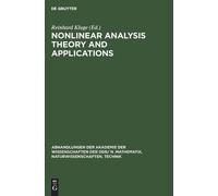 Nonlinear Analysis Theory and Applications (Copertina rigida)