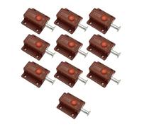 NonMiFyR 10x Chiavistelli di per Porta E Cancello, Pulsante a Molla per Armadietto, Marrone