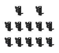 NonMiFyR 12 Pezzi Ganci per Luci Portacavo Appendicavo Esterno con Vite Materiale PP Robusto Facile Da Installare Adatti a Organizzazione Fili Decorazioni Nata, Nero