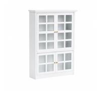 NonMiFyR Armadietto Vetrina in Legno con Ripiani Multipli Mobile da Casa Delle pribili Realistico per Bambini, Bianco