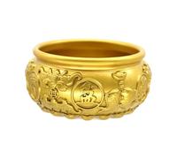 NonMiFyR Bacinella Del Tesoro Feng Shui, Statuetta Della Ricchezza, Oggetto Da Collezione, Cornucopia in Ottone, Salvadanaio per Ristoranti, Uffici E Negozi, diametro 14 cm