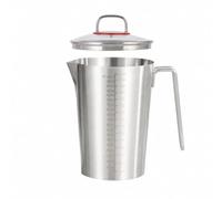 NonMiFyR Bicchiere Dosre in Acciaio Inox Resistente Al Dosre da con Manico per Pasticceri, Cuochi Professionisti, Preparazione Alimentare, 3000ML, Coperchio In