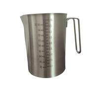 NonMiFyR Bicchiere Dosre in Acciaio Inox Resistente Al Dosre da con Manico per Pasticceri, Cuochi Professionisti, Preparazione Alimentare, 5000ML, Senza Coperchio