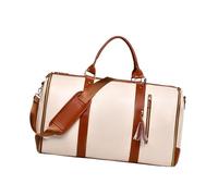NonMiFyR Borsa Porta Abiti Borsa Da Viaggio Borsa Valigia Da Uomo Borsa Weekender Comparto per Abiti Removibile Impermeabile Adatta a Viaggi D'Affari Vacanze F, Beige