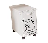 NonMiFyR Carrello Multiuso Sottotavolo, Contenitore Portaoggetti con Coperchio su Ruote, Cesto Portaoggetti Pieghevole in Tessuto Oxford, Cesto Portabiancheria, White Capybara L