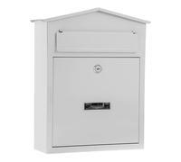 NonMiFyR Cassetta Postale Da Parete con Serratura in [materiale], Pratica, di E Moderna, per Porta D'ingresso E Aree Esterne, Bianco