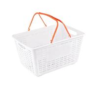 NonMiFyR Cestino Della Spesa, Cestino Portaoggetti, Robusto Organizer Multifunzionale per Supermercato con Maniglia per Cosmetici, Stanza Dei Lavori Manuali, G, Arancia