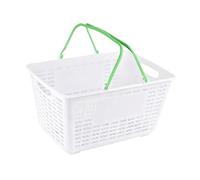 NonMiFyR Cestino Della Spesa, Cestino Portaoggetti, Robusto Organizer Multifunzionale per Supermercato con Maniglia per Cosmetici, Stanza Dei Lavori Manuali, G, Verde