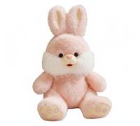 NonMiFyR Coniglio Peluche Bambola Orecchie Lunghe Pupazzo Accogliente Innocente Dettagli Autentici Decorativo Adatto a Bambini Arredamento Cameretta Dono, Rosa, 45CM