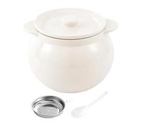 NonMiFyR Contenitore in Ceramica, Contenitore per Condimenti da Cucina, Contenitore per Olio da Frittura, per Cucinare, da Forno, 1400ml Bianco