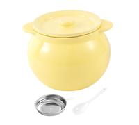 NonMiFyR Contenitore in Ceramica, Contenitore per Condimenti da Cucina, Contenitore per Olio da Frittura, per Cucinare, da Forno, 800ml Giallo