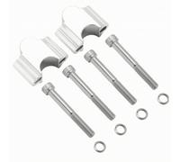 NonMiFyR Coppia di Elevatori per Manubrio in Alluminio Cnc con Rondelle per Montaggio Manubri da 28 Mm Adatta a Viaggi Pendolarismo E Uso Quotidiano, Argento