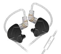 NonMiFyR Cuffie Gaming in Ear Auricolari Headset con Microfono Filo Cablato Driver Dinamico 10 Mm Chiarezza Voci Cavo Rame Schermato Gancio Orecchio Compatto, Nero, Con Microfono