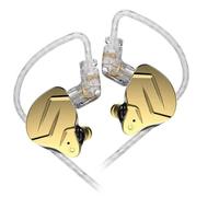 NonMiFyR Cuffie Gaming in Ear Auricolari Headset con Microfono Filo Cablato Driver Dinamico 10 Mm Chiarezza Voci Cavo Rame Schermato Gancio Orecchio Compatto, Oro, Standard