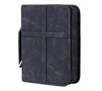 NonMiFyR Custodia Libro Pu Porta Bibbia Organizer Multitasche Astuccio Porta Penne Impermeabile con Manico Rinforzato Adatta per Incontri Religiosi Viaggio Dono, Nero