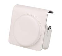 NonMiFyR Custodia Protettiva Fotocamera Borsa Fotocamera Tracolla Regolabile Custodia Pelle PU Resistente Graffi Adatta Viaggi Fotografia Regali Decorazione Ca, Bianco