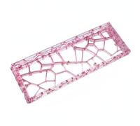 NonMiFyR Custodia Trasparente Tastiera Cover Layout Piccolo Struttura Aperta Diffusione Luce Materiale PC Adatta per Allestimento Computer Fai da Te, Rosa Cristallo