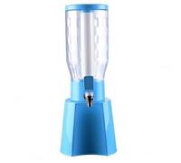 NonMiFyR Distributore di Birra Dispenser Caraffa Contenitore Torre con Rubinetto Illuminato Base Sfaccettata E Tubo Centrale per Stabilità Adatto a Feste, Blu, Azzurro Cielo