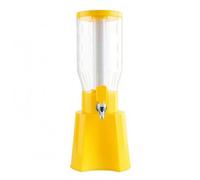 NonMiFyR Distributore di Birra Dispenser Caraffa Contenitore Torre con Rubinetto Illuminato Base Sfaccettata E Tubo Centrale per Stabilità Adatto a Feste, Giallo, Giallo