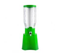 NonMiFyR Distributore di Birra Dispenser Caraffa Contenitore Torre con Rubinetto Illuminato Base Sfaccettata E Tubo Centrale per Stabilità Adatto a Feste, Verde, Verde