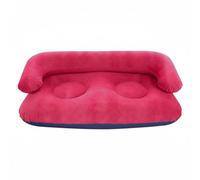 NonMiFyR Divano Gonfiabile Divano Gonfiabile Poltrona Letto Sedia Lounge con Schienale a Braccioli in PVC Flocking Valvola per Gonfiaggio Rapido Adatto per, Blu+Rosso, Borsa Doppia Opp