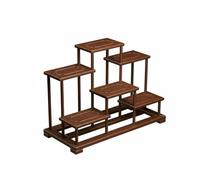 NonMiFyR Espositore Circolare in Legno Solido con Struttura Rinforzata Ripiani Staggerati per Tea Set Piccole Piante Oggetti Decorativi Adatto a Sala Tè, Grande, Yushan Lun Jin