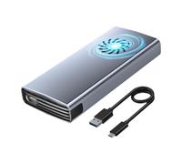 NonMiFyR Esterno Custodia SSD Portatile Plug And Play con Ventola di Raffreddamento Struttura in Alluminio Trasferimento Dati Ad Alta velocità Cavo I, M15 Nvme