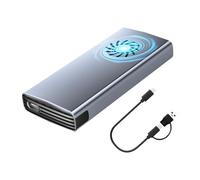 NonMiFyR Esterno Custodia SSD Portatile Plug And Play con Ventola di Raffreddamento Struttura in Alluminio Trasferimento Dati Ad Alta velocità Cavo I, M15 20 Gbps