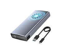 NonMiFyR Esterno Custodia SSD Portatile Plug And Play con Ventola di Raffreddamento Struttura in Alluminio Trasferimento Dati Ad Alta velocità Cavo I, M15 Nvme Ngff